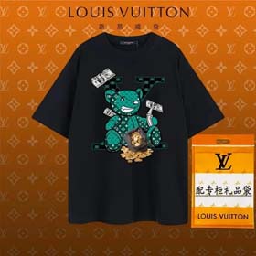 Louis Vuitton short-sleeved printed T-shirt for men and women loose cartoon LV T-shirt（15 styles)-1820  