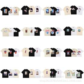 KITH High-definition printed double-yarn pure cotton casual short-sleeved T-shirt for men and women-1883
