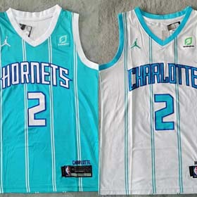 LaMelo Ball No. 2 Hornets Jersey Embroidered Basketball Jersey(2 CP)-2026