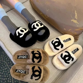 Chanel suede embroidered letters non-slip and anti-wear flip flops (3 styles)-2938